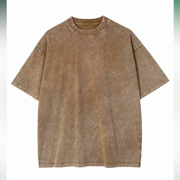 Other - New Men's Oversized Cotton Shirt Vintage Washed Tee Casual Tops